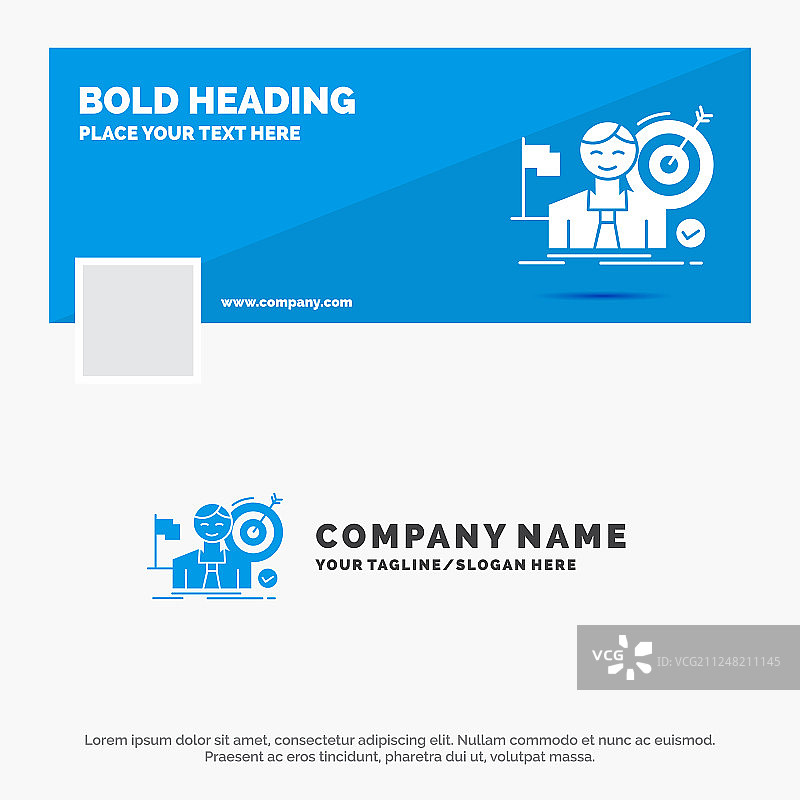 蓝色商业目标logo模板图片素材