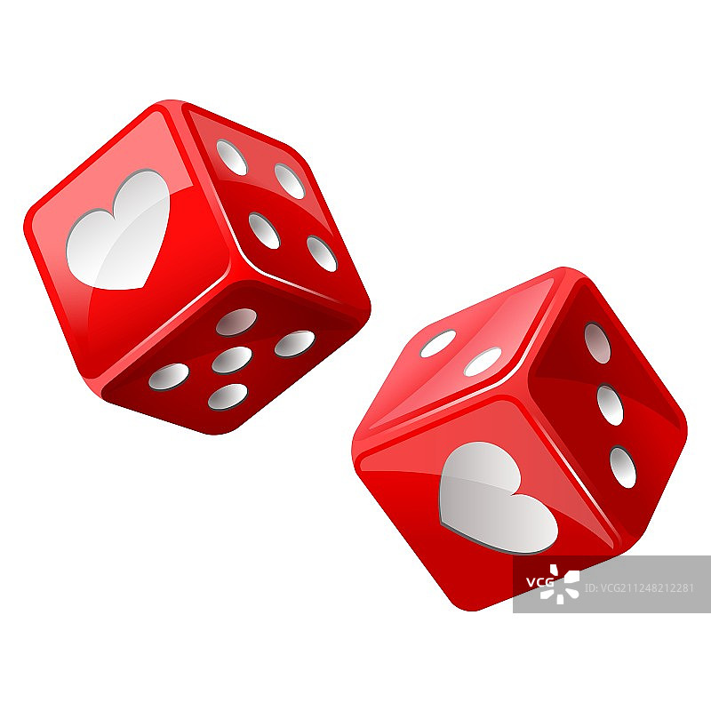 红色骰子图片素材