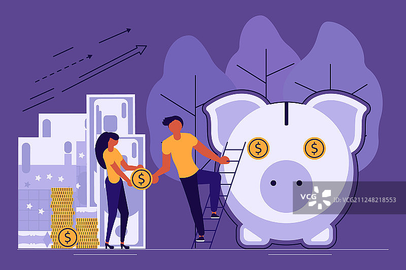 储蓄或积累金钱概念图片素材