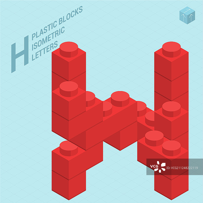 塑料积木字母H图片素材