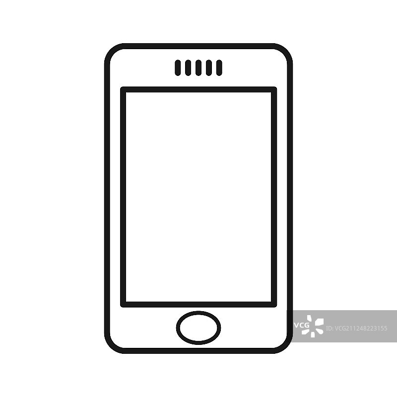 优雅纤细的智能手机图标图片素材