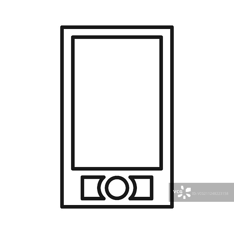 优雅纤细的智能手机图标图片素材