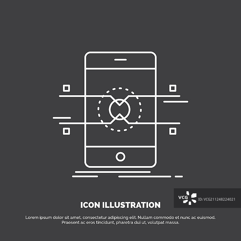 API界面手机智能手机图标线图片素材