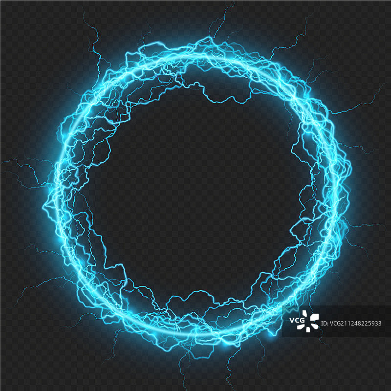 带电能量元素圆形边框图片素材