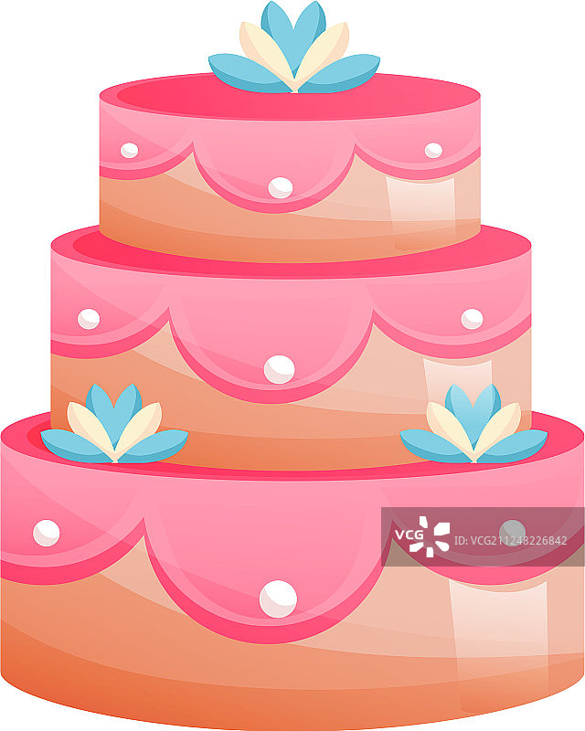 美丽的多层节日婚礼蛋糕图片素材