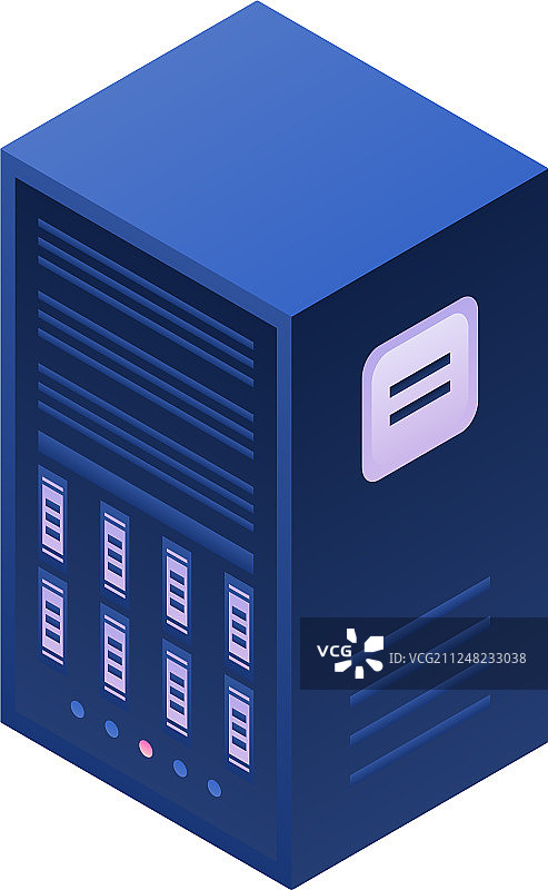 服务器站图标2.5D风格图片素材