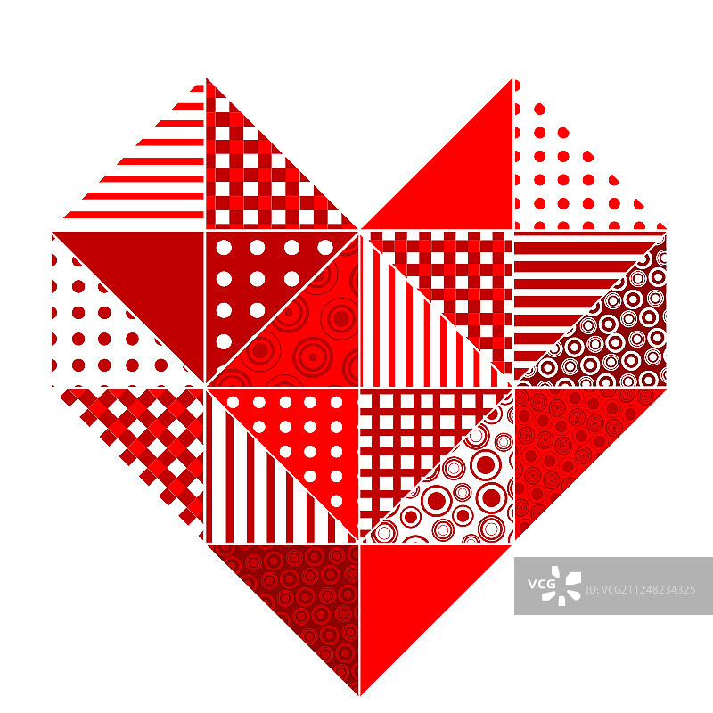 抽象拼布爱心图片素材