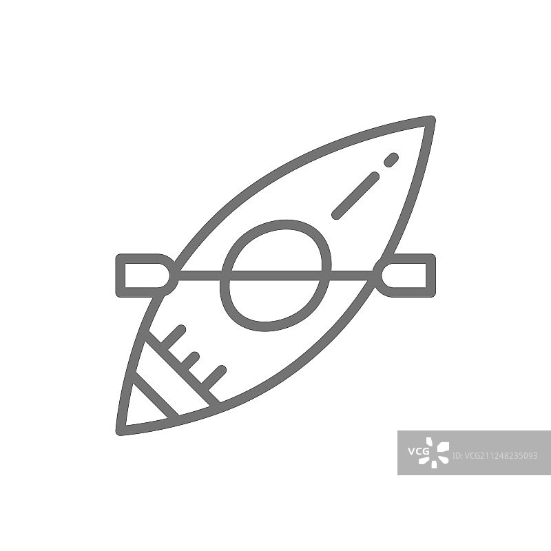 皮划艇划艇独木舟线条图标图片素材