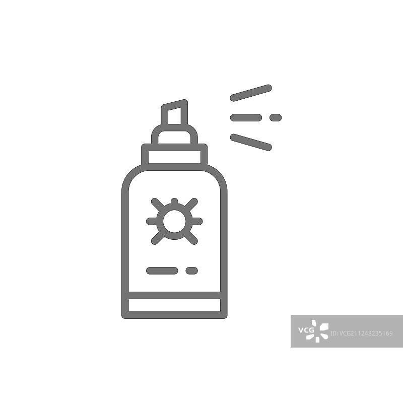 昆虫喷雾消毒线条图标图片素材
