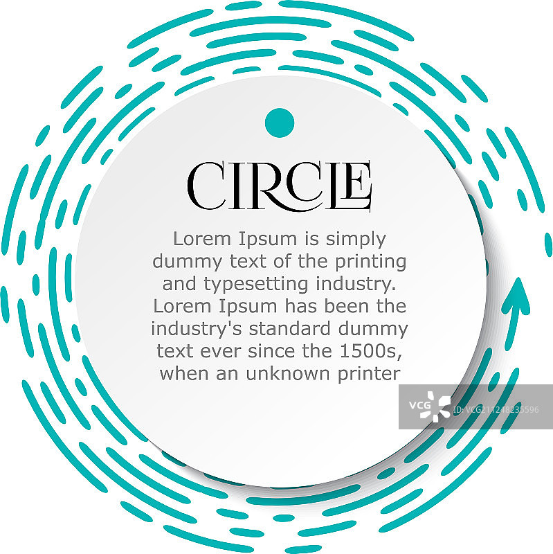 亮蓝色虚线下圆形信息图图片素材