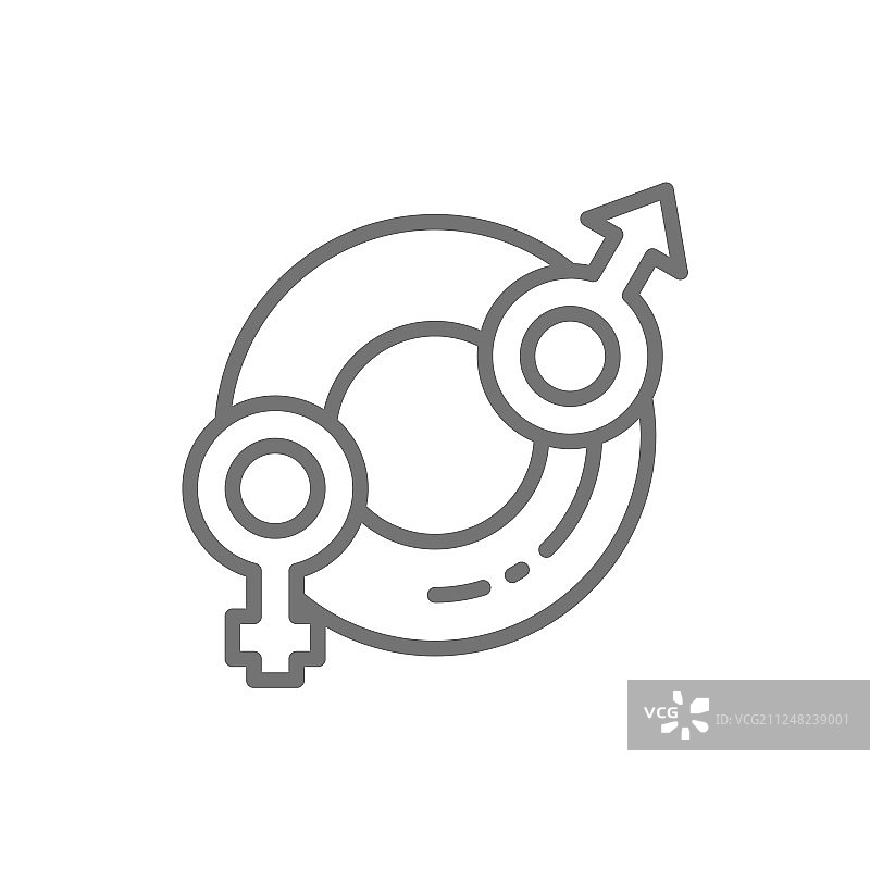 儿童性别选择线条图标图片素材