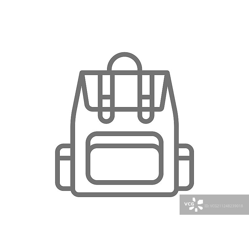 露营背包旅行背包线性图标图片素材