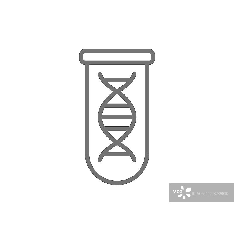 试管中DNA分子线性图标图片素材