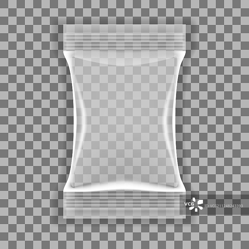 透明食品零食塑料枕头包装袋图片素材