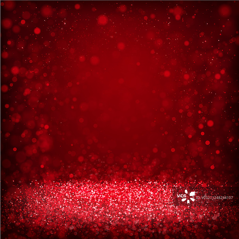 红色闪光散焦灯光圣诞节模板图片素材
