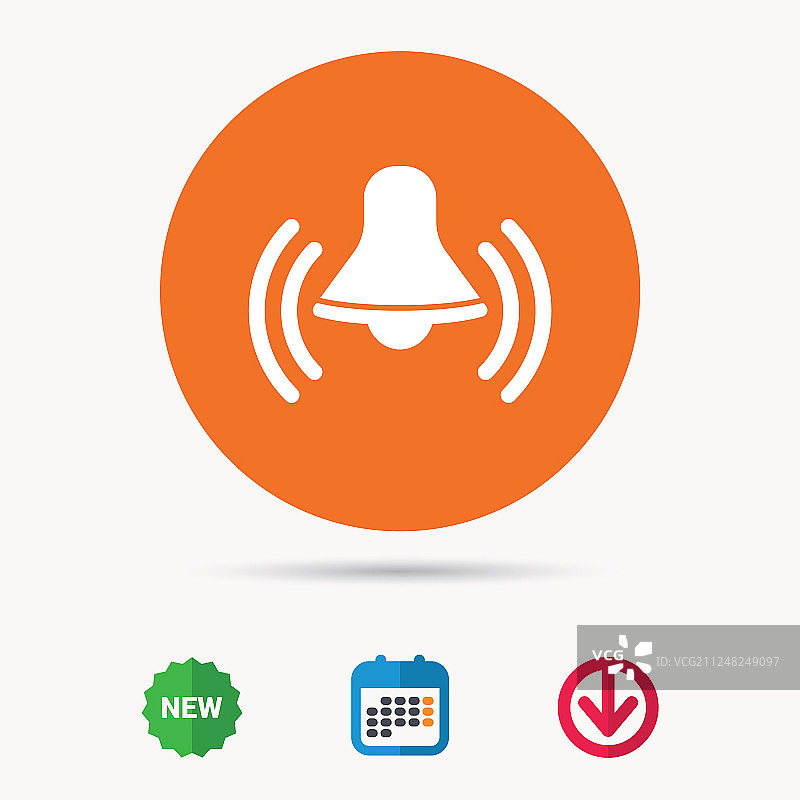 铃铛图标提醒闹钟信号图片素材