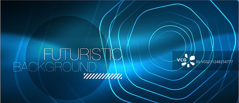 霓虹发光线魔术能量空间蓝光图片素材