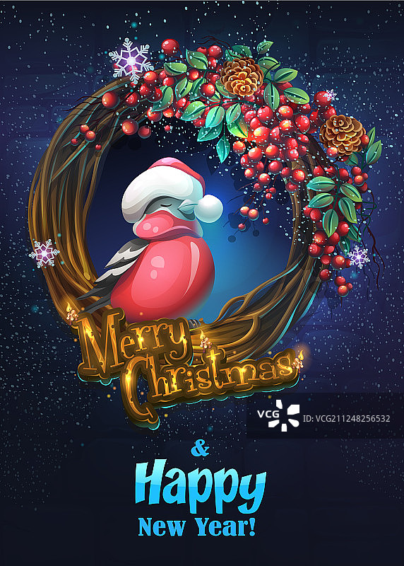 喜迎新年红腹灰雀图片素材