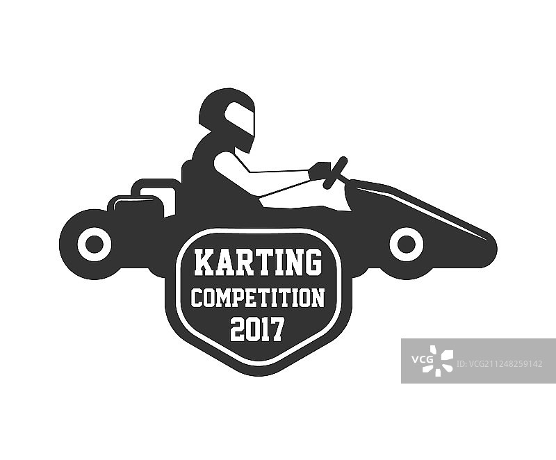 卡丁车俱乐部或卡丁车锦标赛跑车图片素材