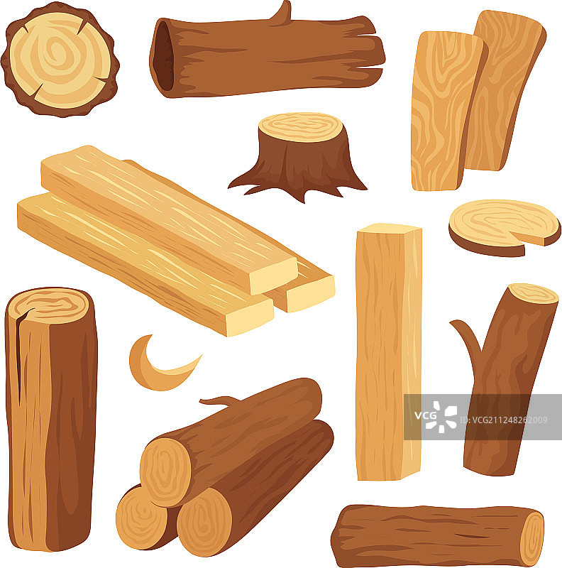 卡通木材原木树桩图片素材