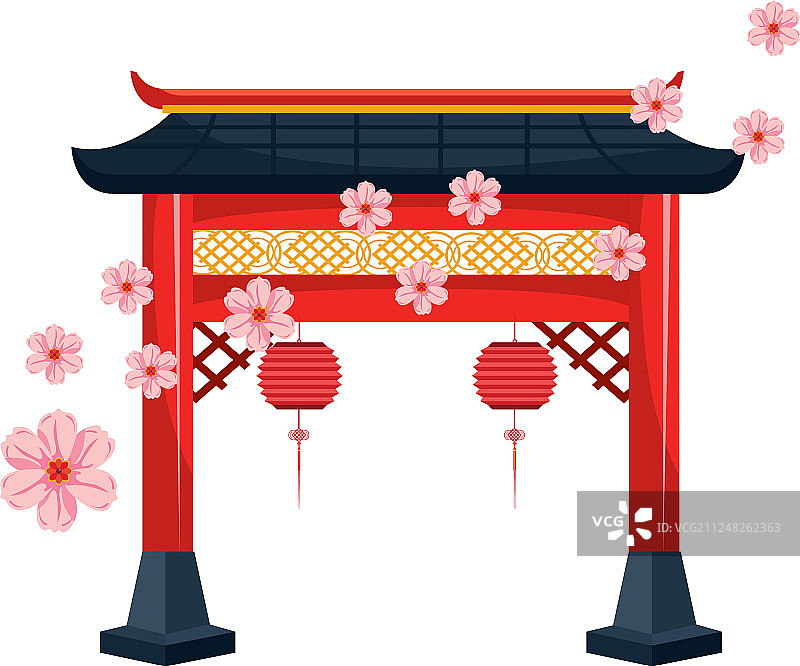 中国红门图片素材