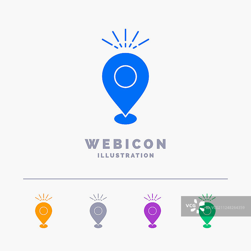 露营地图定位图钉彩色图标图片素材