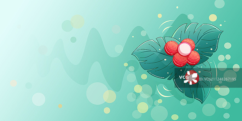 简约大暑横版背景图片素材