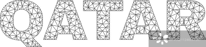 多边形骨架卡塔尔文字说明图片素材