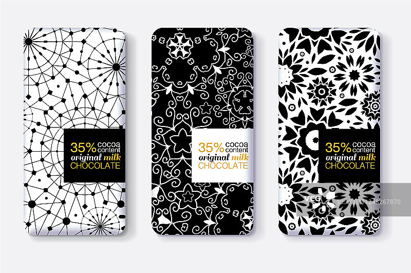 巧克力棒包装设计套装图片素材