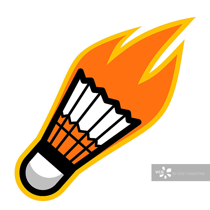 羽毛球火焰运动球图片素材