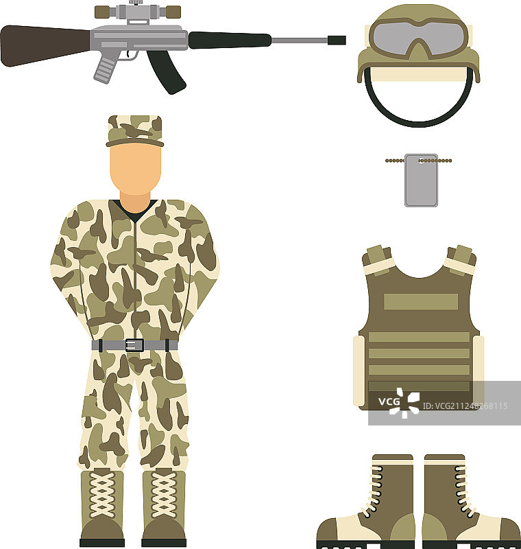 军事人物武器枪支符号盔甲男人图片素材