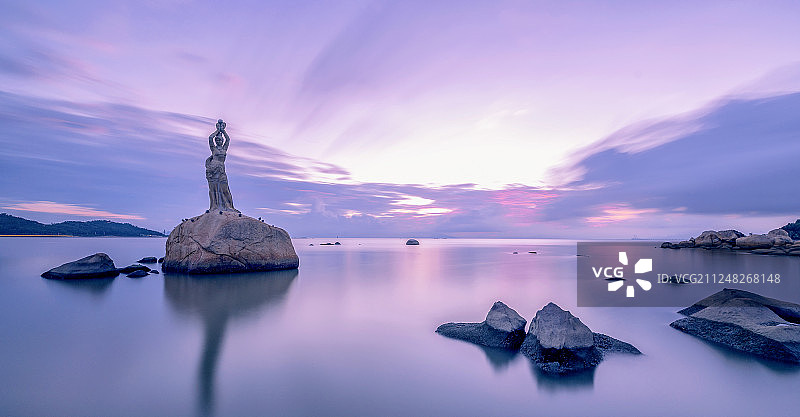 珠海渔女粉装霞配图片素材