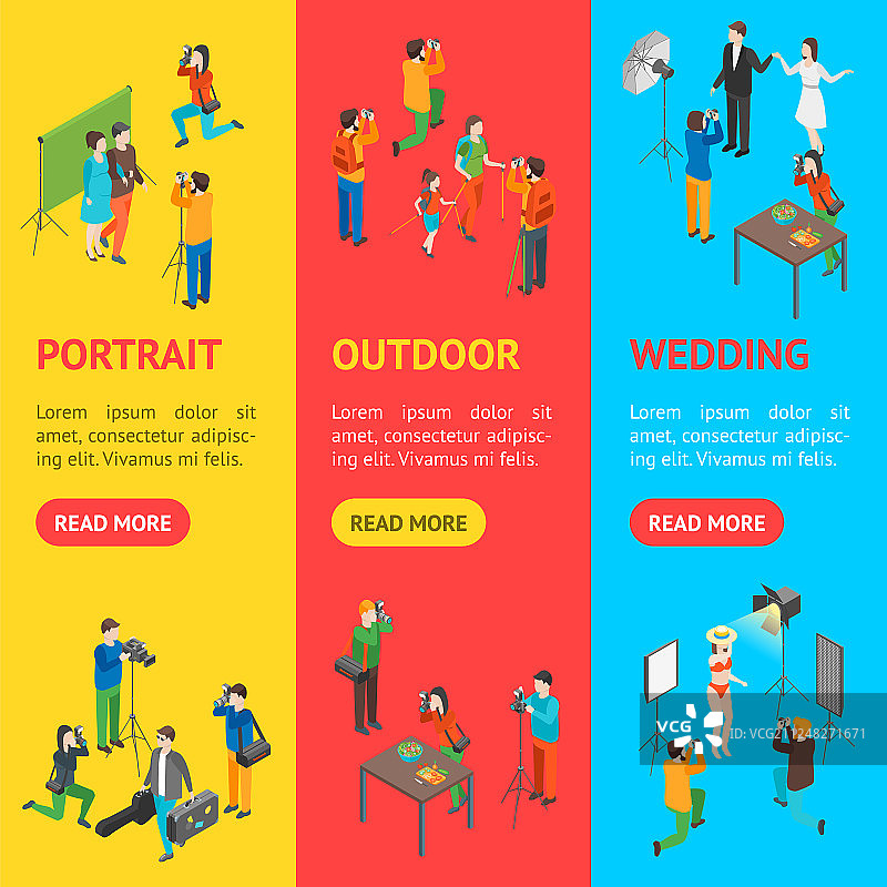 卡通人物与专业摄影师图片素材