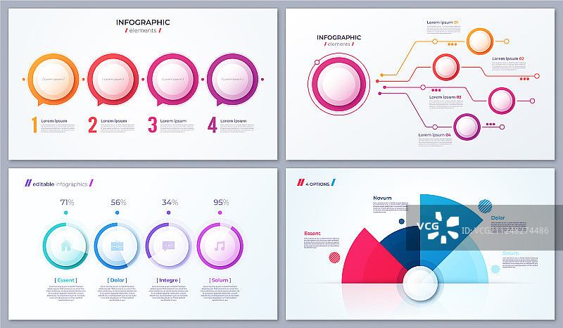4个选项的信息图设计图片素材