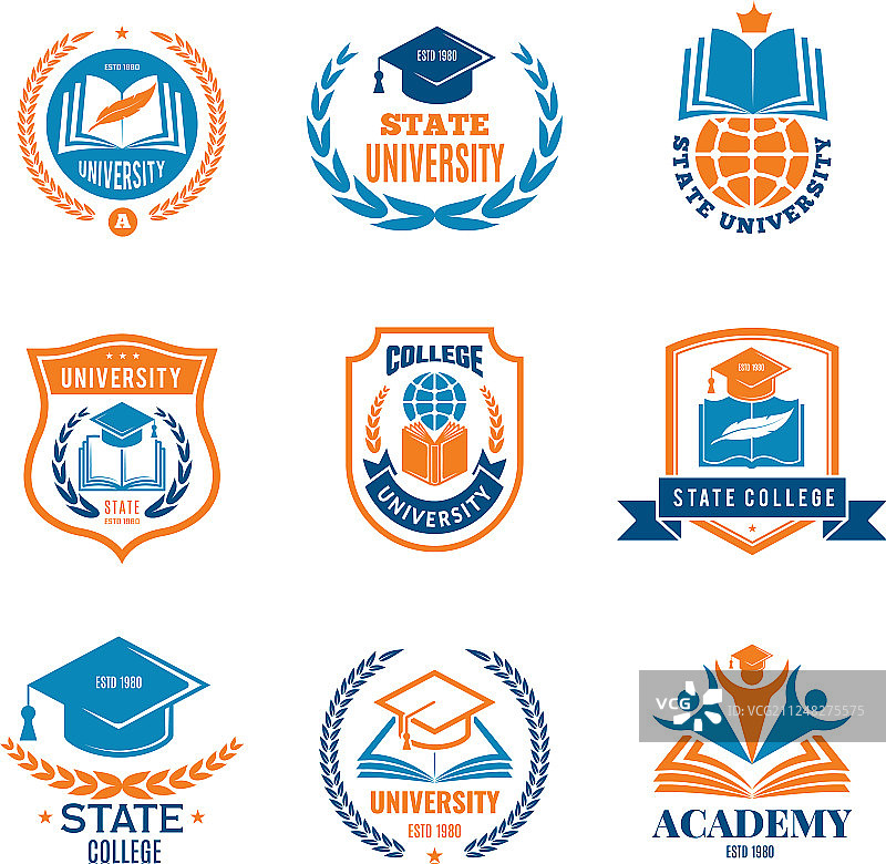 大学徽章学校商业标识图片素材