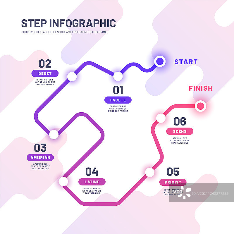 路线图信息图：旅程方式和旅行图片素材