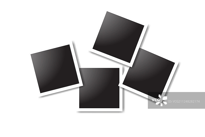 逼真的方形相框图片素材