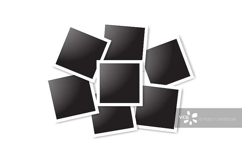 逼真的方形相框图片素材
