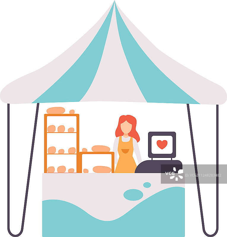 街头商贩食品柜台图片素材