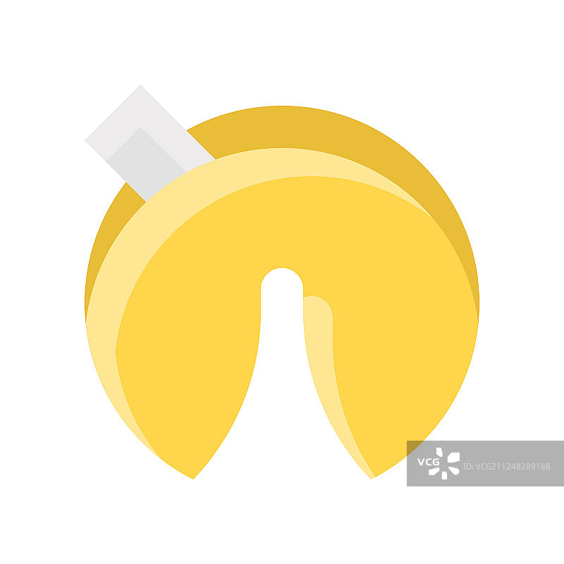 中国新年相关幸运饼干扁平图标图片素材