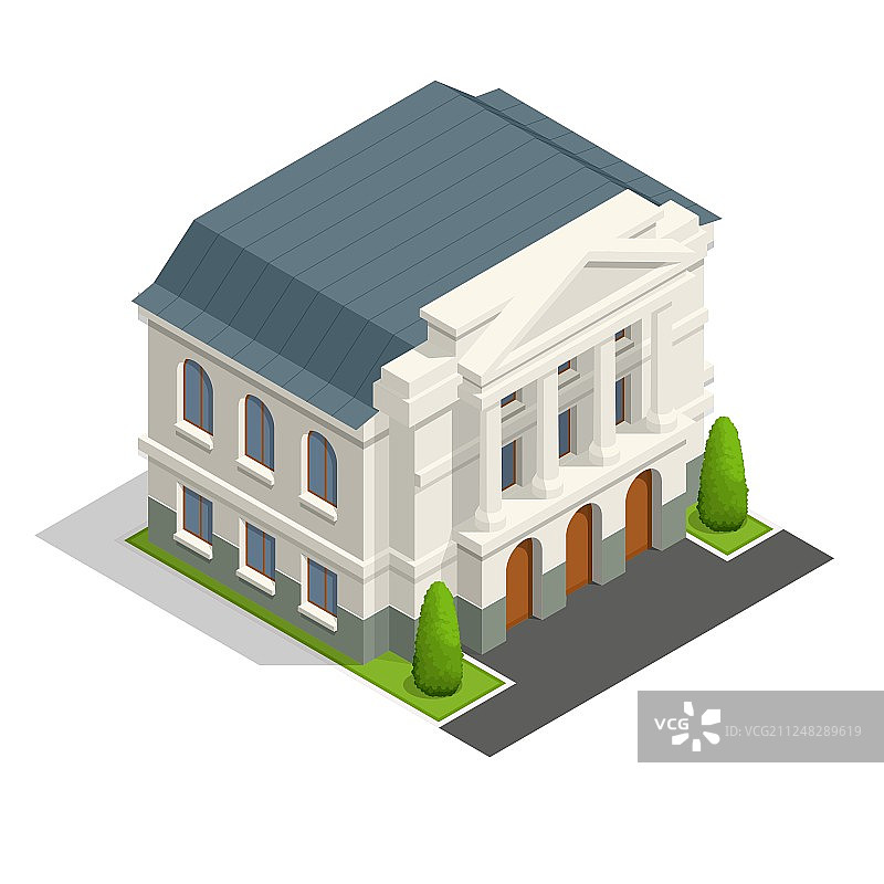 2.5D市长官邸建筑图片素材