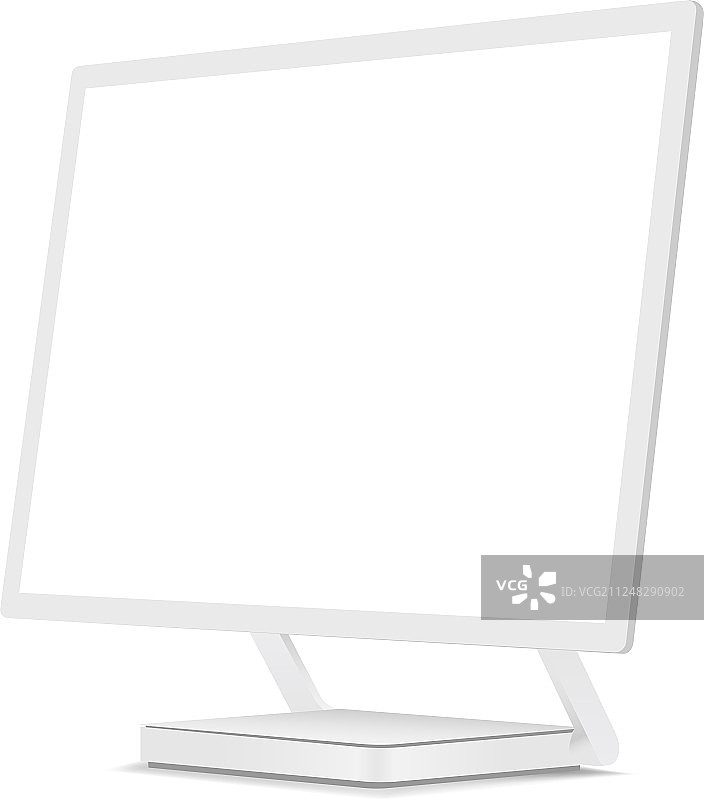 白色电脑显示器样机图片素材
