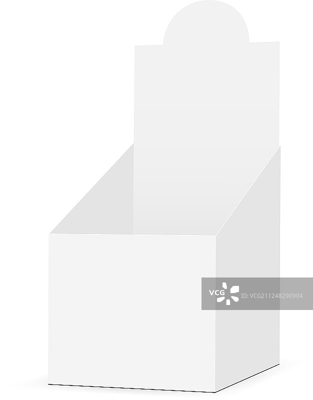 打开的空展示盒样机图片素材