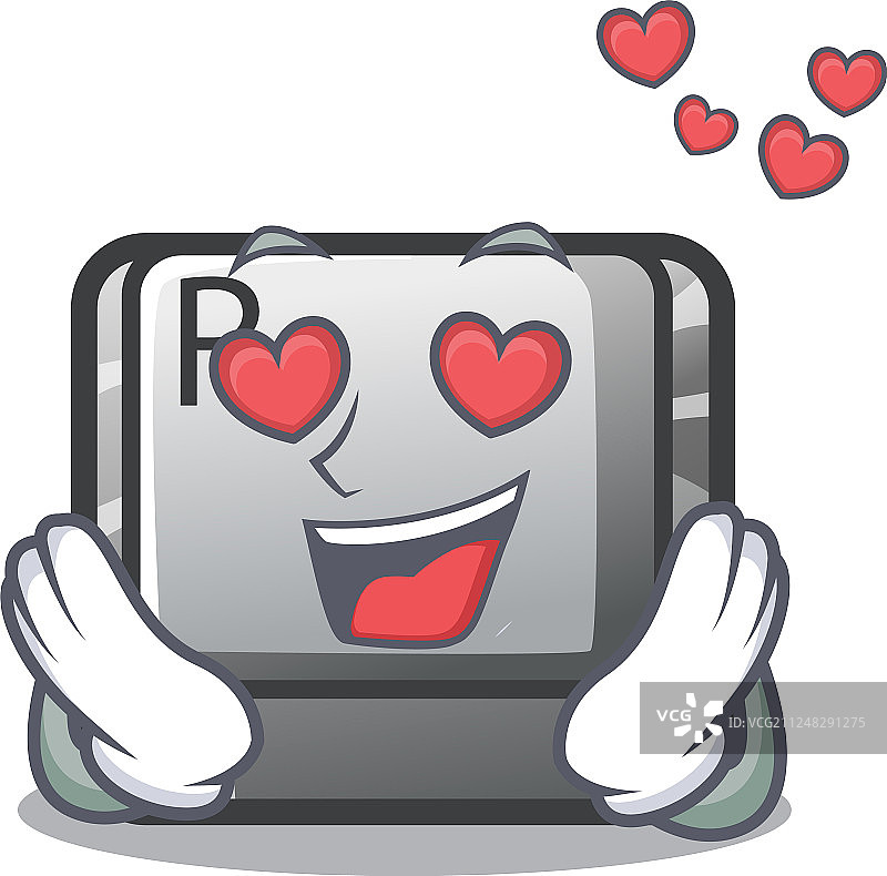 爱心纽扣吉祥物图片素材