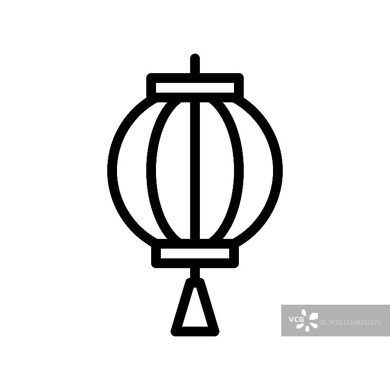 中国风灯笼新年线条图片素材