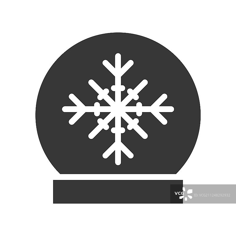 圣诞节雪花球实体风格图标图片素材