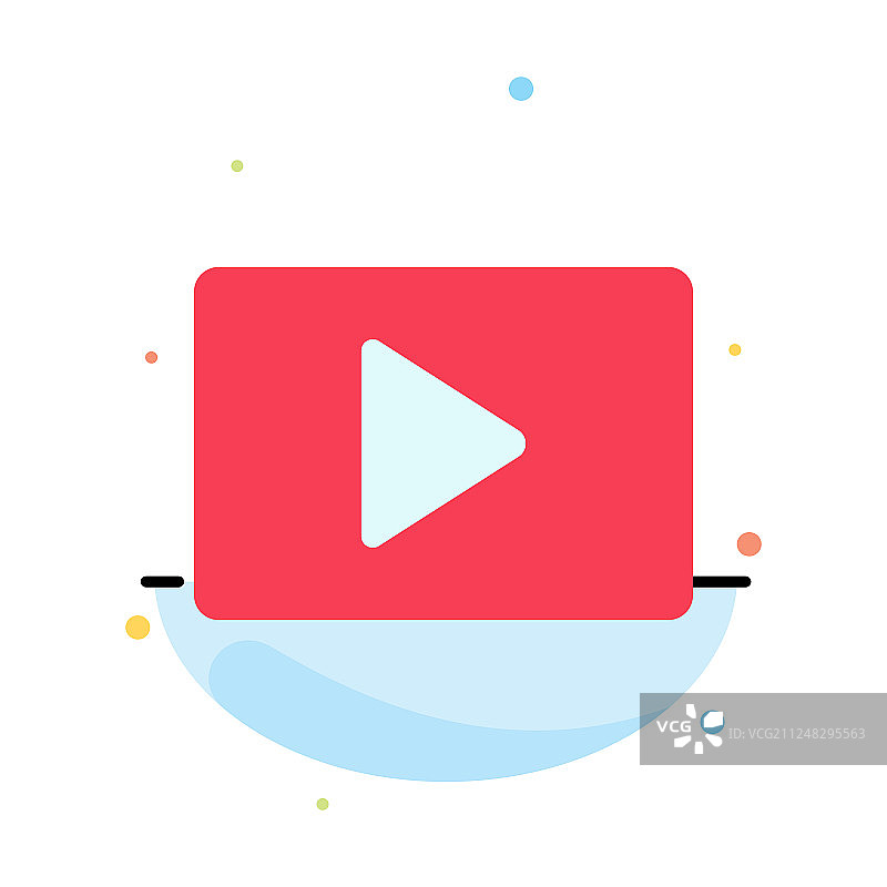 YouTube播放器抽象扁平颜色图片素材