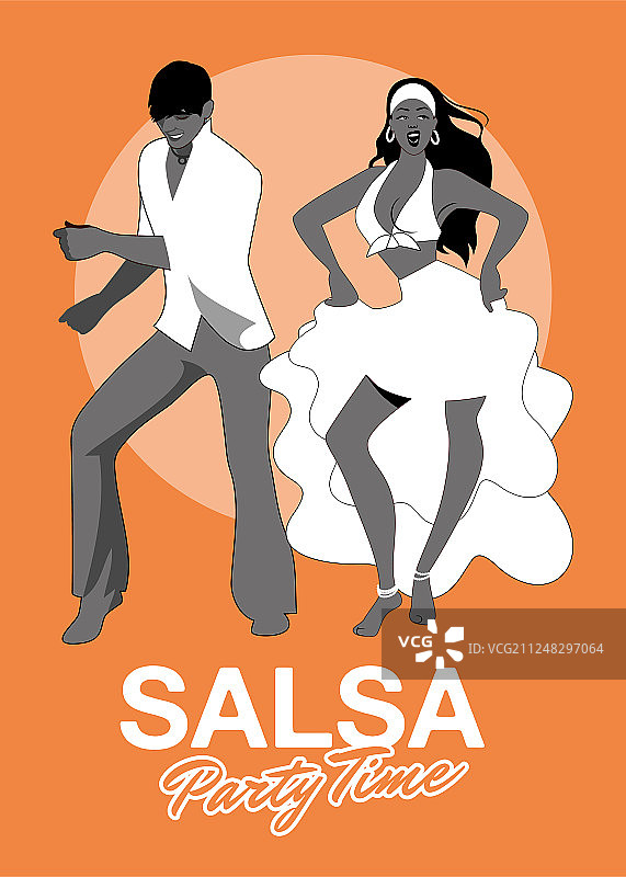 年轻情侣莎莎舞派对图片素材