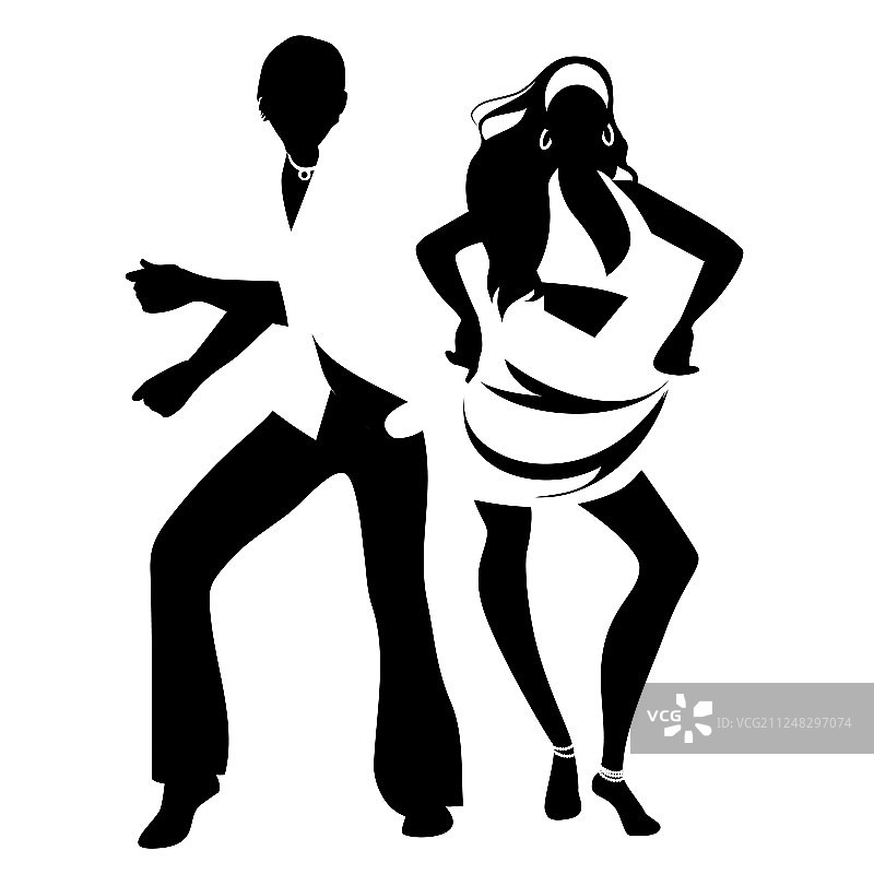 年轻情侣莎莎舞派对图片素材