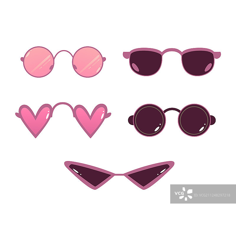 复古太阳镜照相亭道具图标图片素材